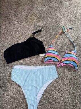 3 piece bundle - swimsuit - women large